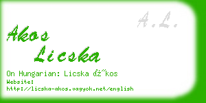 akos licska business card